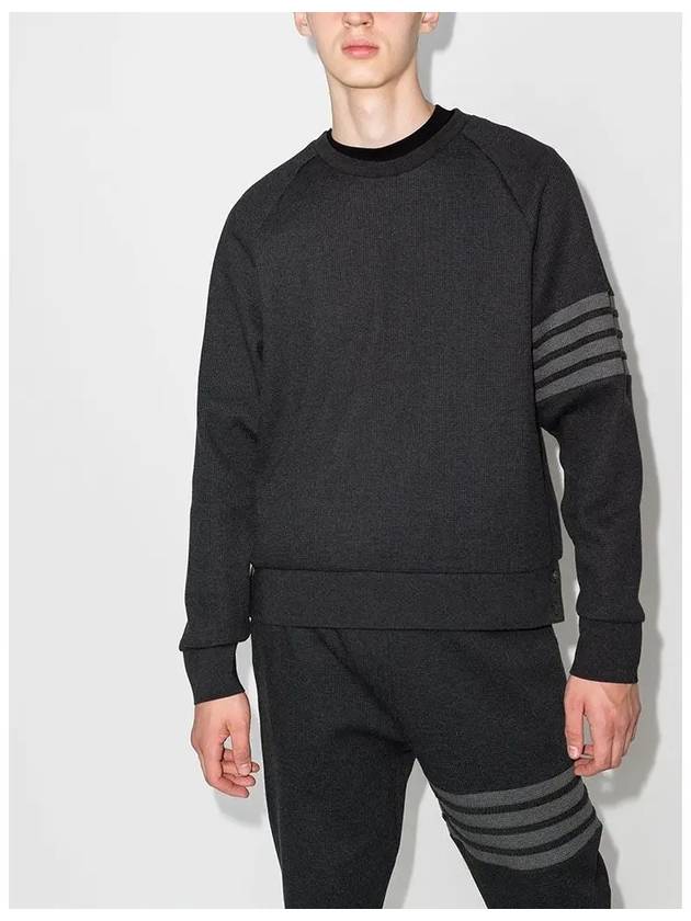 4 Bar Stripe Sweatshirt Dark Grey - THOM BROWNE - BALAAN 4