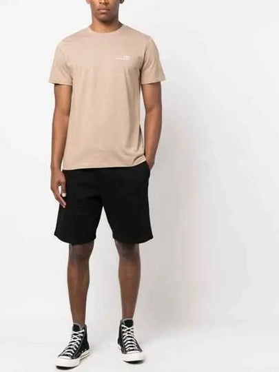 Men's Logo Drawstring Waist Track Shorts Black - A.P.C. - BALAAN 2