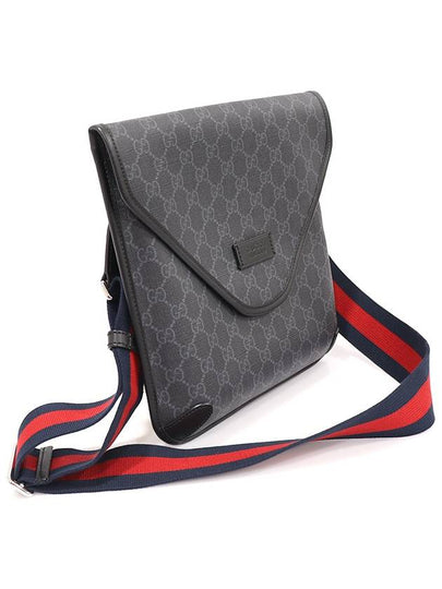 599521 GG Supreme Canvas WEB Stripe Messenger Cross Bag - GUCCI - BALAAN 2