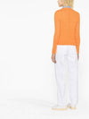 Embroidered Logo Pony Cable Knit Top Orange - POLO RALPH LAUREN - BALAAN 4