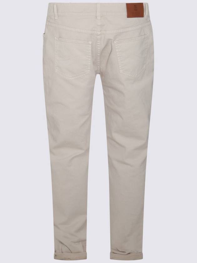 Dyed Denim Jeans Beige - BRUNELLO CUCINELLI - BALAAN 3