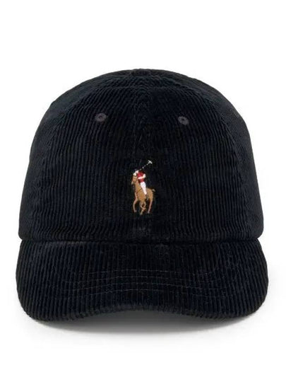 corduroy ball cap black - POLO RALPH LAUREN - BALAAN 1