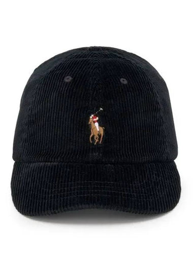 corduroy ball cap black - POLO RALPH LAUREN - BALAAN 1