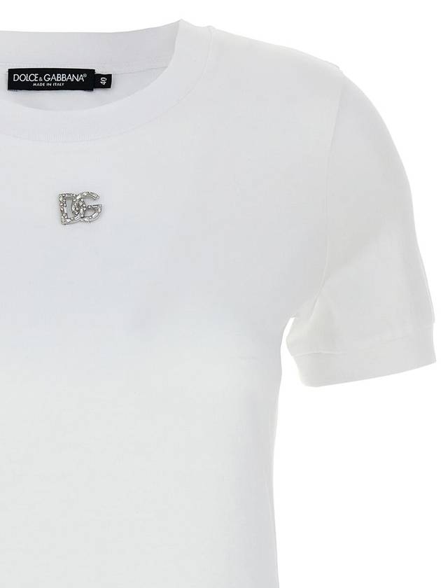 crystal embellished t-shirt F8U08ZG7B3U - DOLCE&GABBANA - BALAAN 4