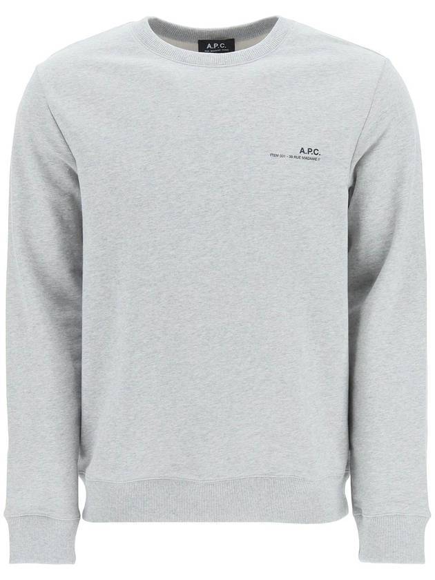 Men's Item Logo Sweatshirt Grey - A.P.C. - BALAAN 1