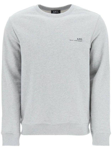 Item Logo Cotton Sweatshirt Grey - A.P.C. - BALAAN 1