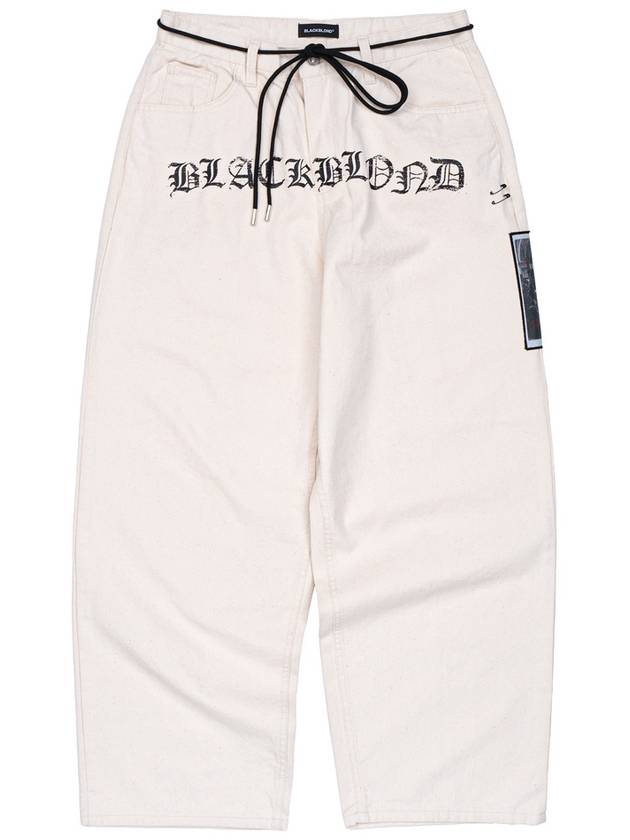 BBD No Sympathy Wide Cotton Pants Ivory - BLACKBLOND - BALAAN 3