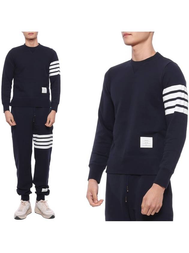 4 Bar Loopback Jersey Sweatshirt Navy - THOM BROWNE - BALAAN 3