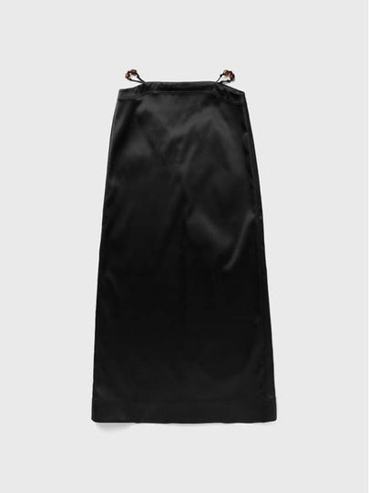 Double Satin Maxi H-Line Skirt Black - GANNI - BALAAN 2