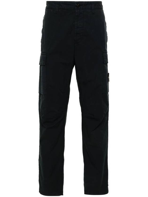 Supima Cotton Twill Stretch TC Straight Pants Navy - STONE ISLAND - BALAAN 2