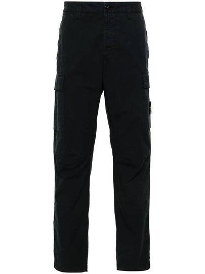 Supima Cotton Twill Stretch TC Straight Pants Navy - STONE ISLAND - BALAAN 2