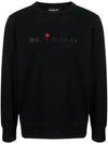 Logo Print Crew Neck Sweatshirt Black - KITON - BALAAN 1