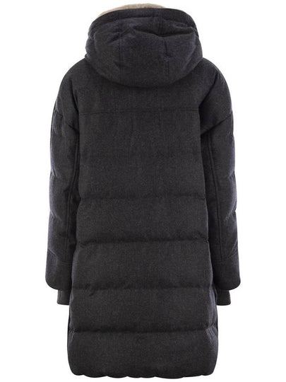 Pure new wool down jacket with sheepskin hood - BRUNELLO CUCINELLI - BALAAN 2