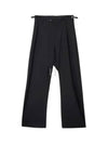 Waist Buckle Strap Straight Pants Black - BALENCIAGA - BALAAN 2