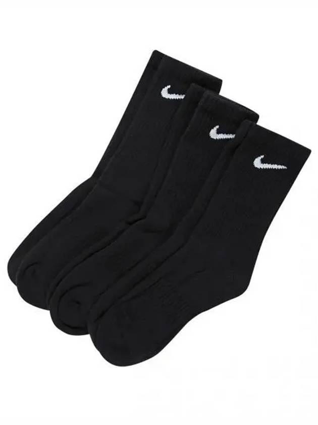 Everyday Cushioned Training Crew Socks 3 Pack Black - NIKE - BALAAN 2