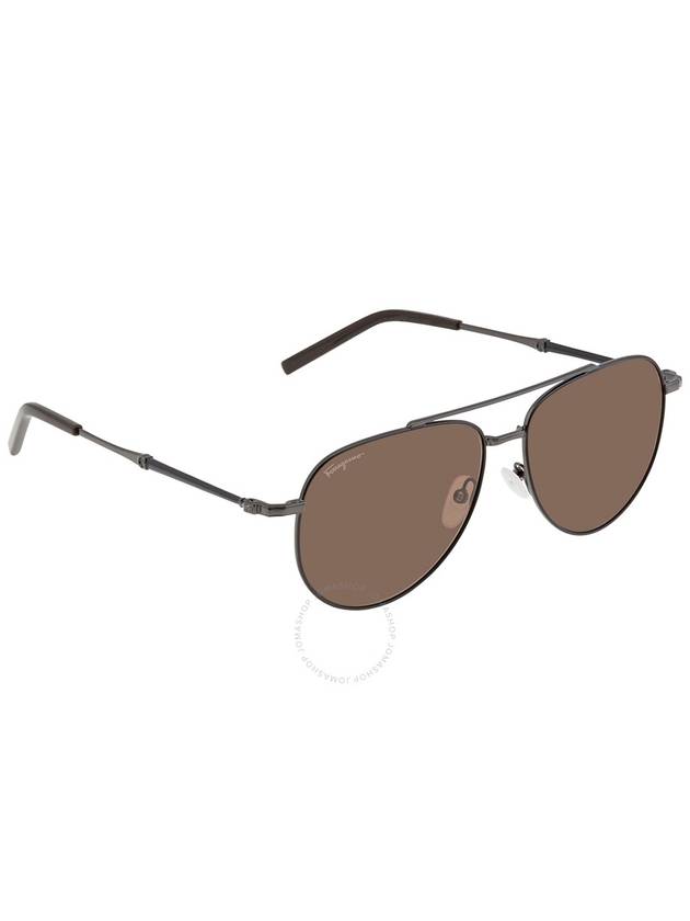 Eyewear Boeing Metal Sunglasses Brown - SALVATORE FERRAGAMO - BALAAN 4