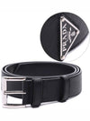 Saffiano Leather Belt Black - PRADA - BALAAN 2