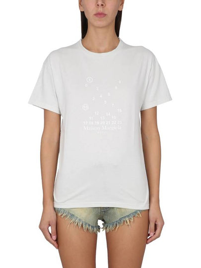 Women's Numeric Logo Short Sleeve T-Shirt Offwhite - MAISON MARGIELA - BALAAN 2