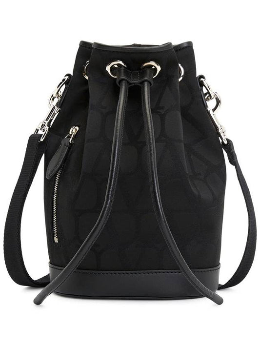 V Logo Chain Bucket Bag Black - VALENTINO - BALAAN 2