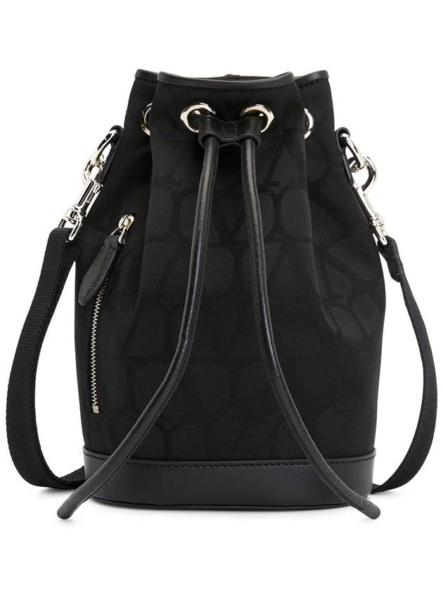 V Logo Chain Bucket Bag Black - VALENTINO - BALAAN 2