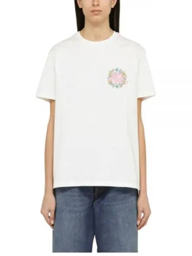 24 WRJB0006AC036 W0111 Floral logo embroidery T shirt - ETRO - BALAAN 1