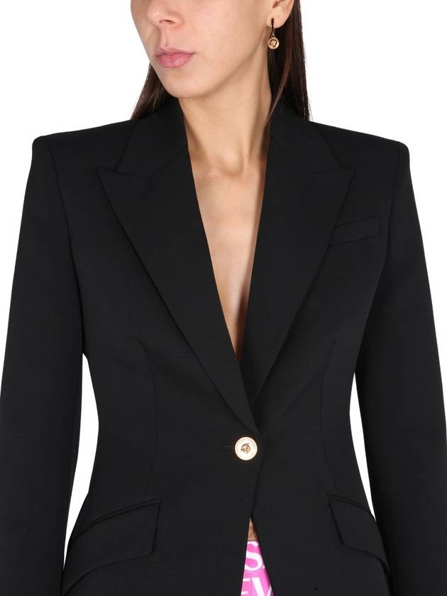 Women's Medusa Single-breasted Blazer Jacket Black - VERSACE - BALAAN 4