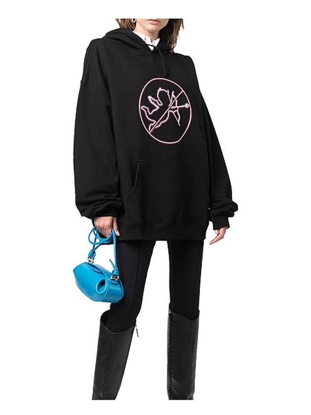 No Time For Romance Over Hoodie Black - VETEMENTS - BALAAN 5