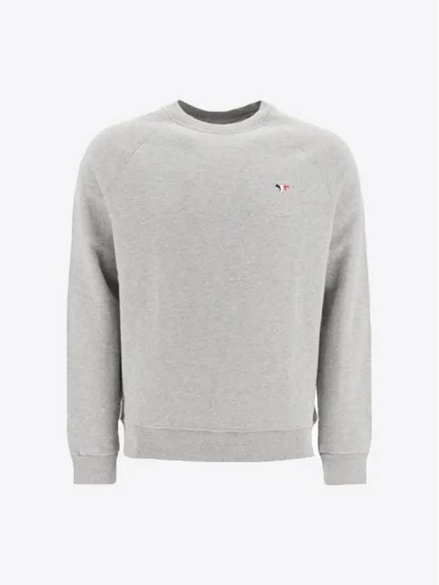 Men's Fox Patch Sweatshirt Gray FM00322KM0001 GRM - MAISON KITSUNE - BALAAN 2