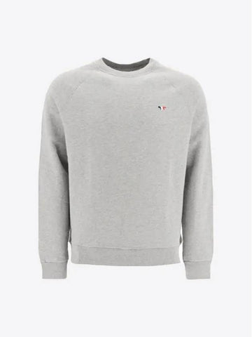 Men's Fox Patch Sweatshirt Gray FM00322KM0001 GRM - MAISON KITSUNE - BALAAN 1