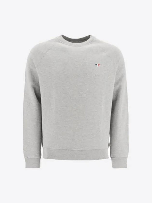 Men's Fox Patch Sweatshirt Gray FM00322KM0001 GRM - MAISON KITSUNE - BALAAN 1