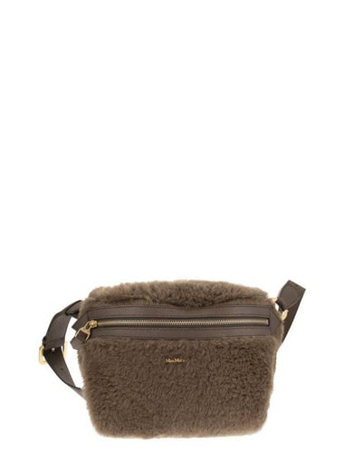 Banan 2 Logo Zipper Teddy Belt Bag Brown - MAX MARA - BALAAN 1