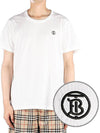 TB Logo Short Sleeve T-shirt White - BURBERRY - BALAAN.