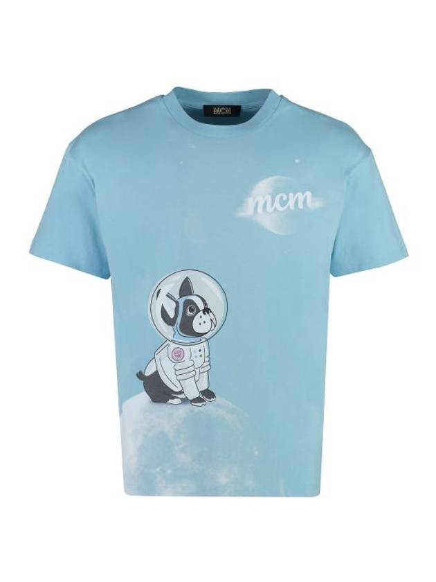 Short Sleeve T-Shirt MFTDAMM05 LS Light Blue - MCM - BALAAN 1