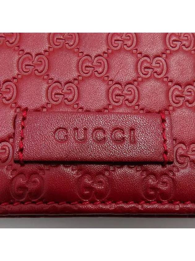 466507 Red Micro Cima Leather Clutch and Mini Cross Bag - GUCCI - BALAAN 4