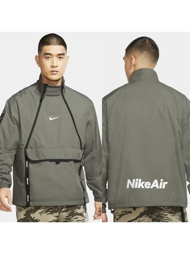 01CU4118380Air Woven JacketMedium Olive - NIKE - BALAAN 1