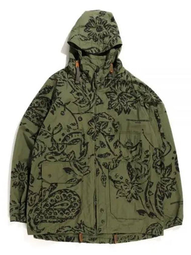 Atlantic Parka Olive Floral Print Ripstop MP192 CT243 - ENGINEERED GARMENTS - BALAAN 1