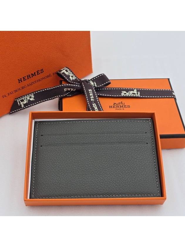 Hermes Citizen Twill Card Wallet Gris Meyer Bleu France Bleu Saphir - HERMES - BALAAN 3