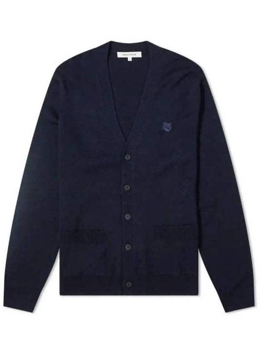 Bold Fox Head Patch Regular Cardigan Navy - MAISON KITSUNE - BALAAN 2