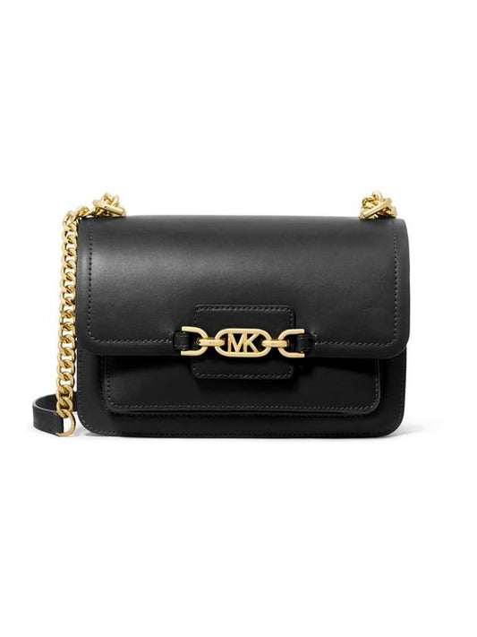 Gold Heather Large Leather Shoulder Bag Black - MICHAEL KORS - BALAAN.