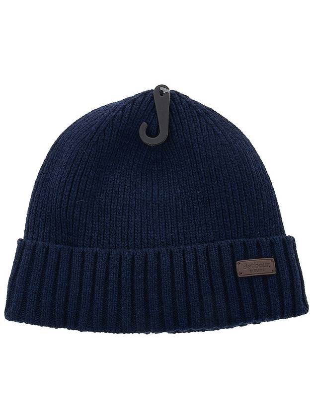 Logo Patch Carlton Cotton Beanie Navy - BARBOUR - BALAAN 11