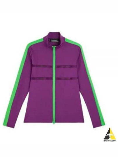 Golf Jade Mid Layer Zip-Up Jacket Purple - J.LINDEBERG - BALAAN 2