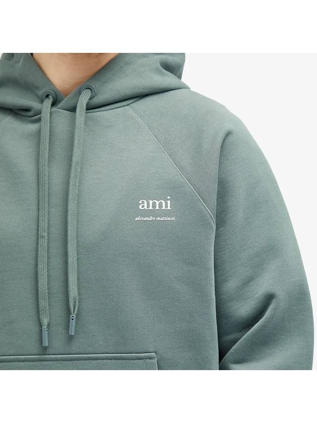 Logo Print Hoodie Green - AMI - BALAAN 6