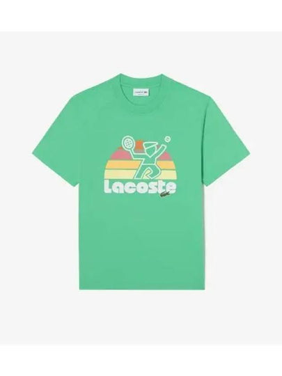 Men's Summer Pack Graphic T Shirt Green - LACOSTE - BALAAN 2