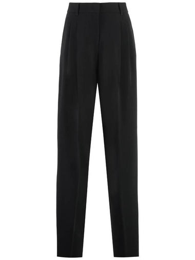 Max Mara Studio Latina High-Waist Crêpe Trousers - MAX MARA - BALAAN 1