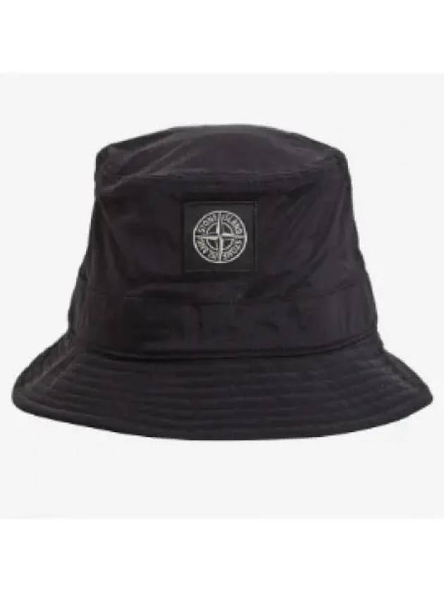 Logo Patch Nylon Metal Bucket Hat Black - STONE ISLAND - BALAAN 2