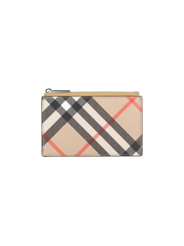 Check Zip Card Wallet Sand - BURBERRY - BALAAN 2