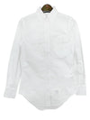 Button Down Cotton Oxford Long Sleeve Shirt White - THOM BROWNE - BALAAN 3