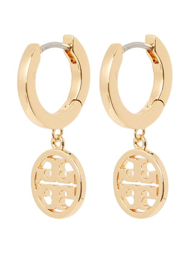 Miller Huggie Hoop Earrings Gold - TORY BURCH - BALAAN 3