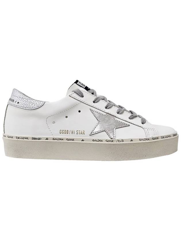 Hi Star White Metallic Silver Heel Tab Sneakers - GOLDEN GOOSE - BALAAN 3