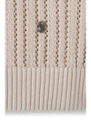 Cotton Pique Polo Crop Knit Ivory - NOIRER FOR WOMEN - BALAAN 11